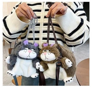 Lucifer Cat Handbag Womens Plush Toy Crossbody Bag Birthday Gift Girls Fluffy - Picture 1 of 26
