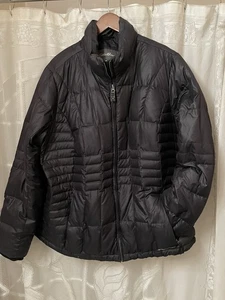 Chaqueta Eddie Bauer Plumón Relleno Puffer Cremallera Completa Mujer 3X Mangas Negras Puños - Imagen 1 de 11