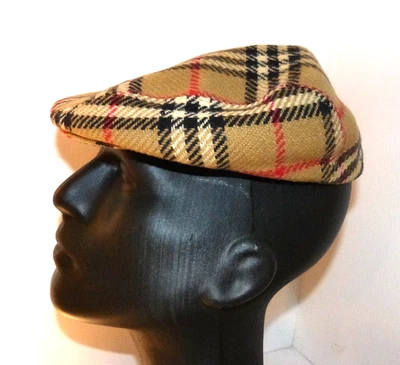 Vintage Burberry London Hat Wool Flat Cap Newsboy Size M Estate Find ! - Image 1 of 4
