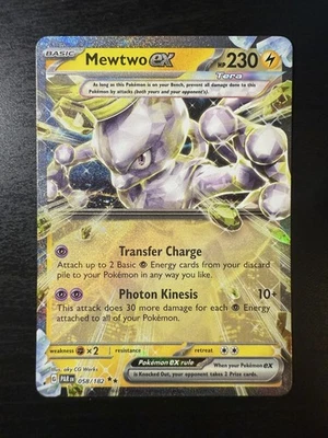 Mewtwo ex 058/182 - SV04: Paradox Rift - Double Rare - Pokemon TCG - LP - Image 1 of 2