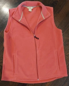 Women's Woolrich Fleece Vest Size Small Coral/Pink Color - Picture 1 of 5