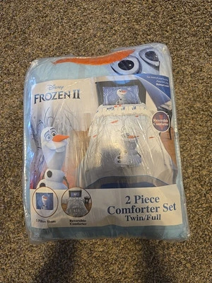NewDisney's FROZEN 2 Olaf Twin/Full Reversible Comforter/Sham Set & Snuggle Wrap - Image 1 of 3