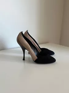 Miu Miu Two-Tone Colourblock Ombré Suede Sculpted Patent Leather Pumps EU 40 - Picture 1 of 13