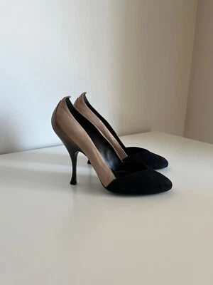 Miu Miu Two-Tone Colourblock Ombré Suede Sculpted Patent Leather Pumps EU 40 - Image 1 of 4