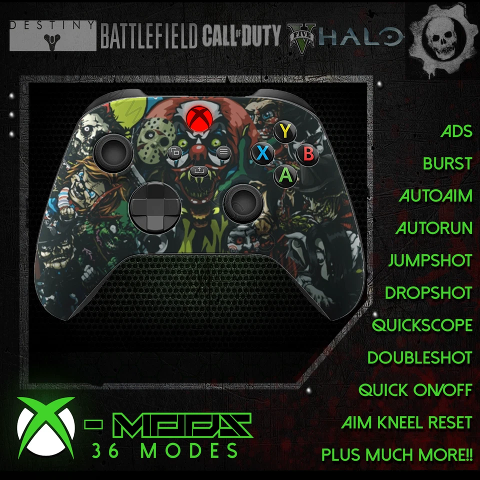 XBOX ONE SERIES RAPID FIRE CONTROLLER - CARNAGE MOD 2.0 - HORROR SHOW - Image 1 of 1