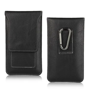 For Sony Xperia X Genuine Leather Black Tradesman Case Belt Clip Case Cover - Picture 1 of 7