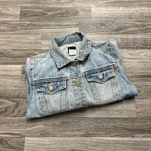 GAP Button Down Long Sleeve Blue Denim Jean Jacket Girl's Size Medium - Picture 1 of 10