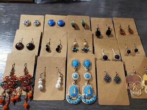 EARRING LOT - 15 PAIRS  - Picture 1 of 12