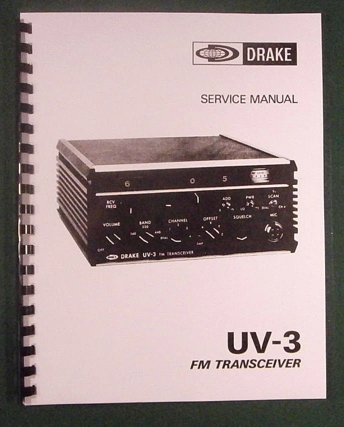 Drake UV-3 Service Manual: 11" X 17" Foldout Schematics & Card Stock Covers! - Image 1 of 1