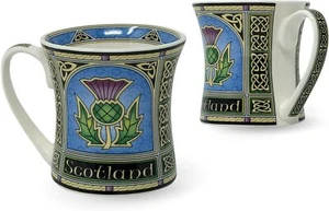 Royal Tara Set of 2 Scotland Mug with Thistle - Porcelain Cup - 325ml/11fl oz - Picture 1 of 3