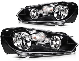 Headlights Assembly For 2010-2014 Volkswagen GTI Golf Jetta Sportwagen(MK6) Pair - Picture 1 of 18