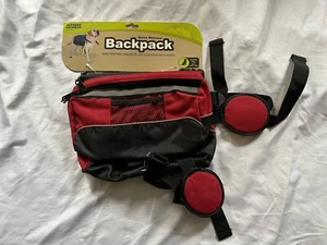 Outward Hound Quick Release Dog Backpack Hiking Saddlebag Style Red Size Small - Picture 1 of 9