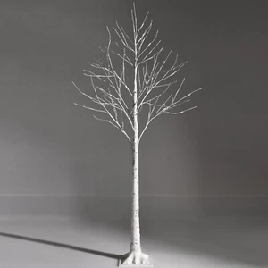 Costway 5' Pre-lit White Twig Birch Tree for Christmas Holiday w/ 72 LED Lights - Picture 1 of 5