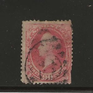 Banconota US Scott #166 usata 90c rose carmine Perry, 1875, con diversi difetti, - Foto 1 di 2