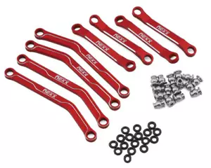 NEXX Racing Axial AX24 Aluminum High Clearance Suspension Links Set (Red) - Picture 1 of 2