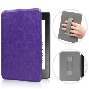 For 7" Kindle Paperwhite 6 12th Gen 2024 Case Leather Smart Cover W/ Hand Strap - Picture 1 of 18