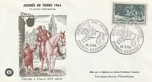 FRANCE 1964 FDC JOURNEE DU TIMBRE CORBEIL ESSONNES YT 1406 - Foto 1 di 1
