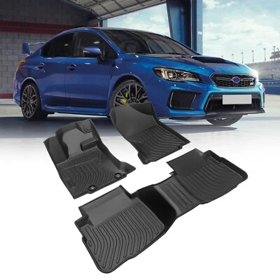 Car Floor Mats for 2020-2023 Subaru Legacy Black All-Weather TPE Rubber Foto 1 de 4