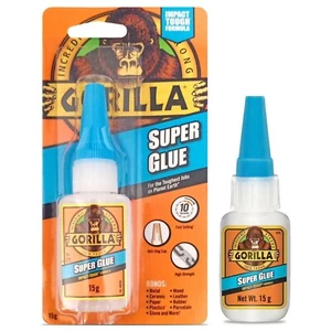 Gorilla Super Pegamento Ajuste Rápido Adhesivo Fuerte Agarre Bond 15g Para Multiusos - Imagen 1 de 4
