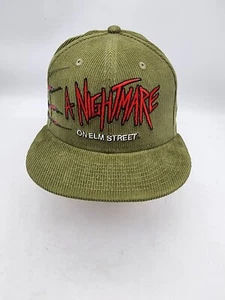 New Era 59FIFTY A Nightmare on Elm Street Hat Cap 7 1/4 Corduroy Moss Green - Picture 1 of 5