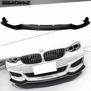 FRP w/ Carbon Fiber ECC Front Lip For 2014+ F32 F33 F36 Stock M-Sport Bumper - Picture 1 of 3