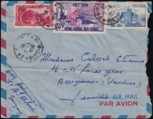 VIETNAM - BEL AFFRANCHISSEMENT DE SAIGON POUR LA FRANCE LE 7-2-1955. - Picture 1 of 1
