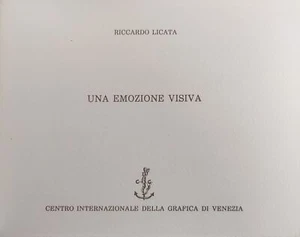 LICATA RICCARDO (Torino,1929 - Venezia, 2014) UNA EMOZIONE VISIVA acquaforte 199 - Foto 1 di 4