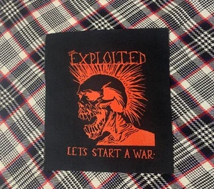 Parche Hágalo Usted Mismo The Exploited "Start a War" - Corteza Punk Bandera Negra Sobrante Grieta Oi - Imagen 1 de 1