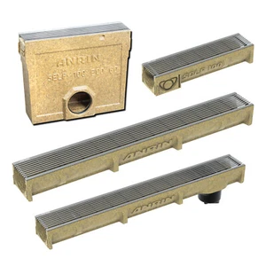 ANRIN SELF 100 SMART drainage system longitudinal profile grate stainless steel - Picture 1 of 5