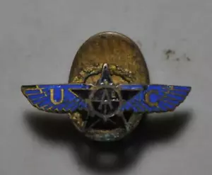 Aero Club - U. A. C. altes Emaille Knopfleiste mit 5-armigem Stern - Bild 1 von 2