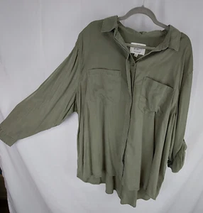 Damen Bluse langarm, Gr. 52/54, Khaki *NEU* - Bild 1 von 4