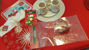 CHRISTMAS SNOWMAN TABLE SET, MUGS, TEA LIGHT, STOCKINGS AND MORE - Picture 1 of 7