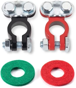 Negative & Positive Auto Battery Cable Terminal Top Post Connector For Cars New - Picture 1 of 24