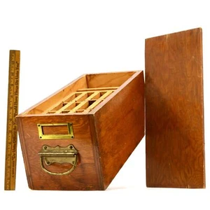 CAJA DE MADERA DE CEDRO HECHA EN CASA Personalizada para ALMACENAMIENTO DE DIAPOSITIVAS DE VIDRIO ¡Tapas INUSUAL!¡! - Imagen 1 de 9
