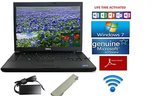 Dell Latitude Laptop/Notebook+wireless Windows 7 Pro+AC Charger - Picture 1 of 2