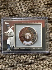 2010 topps commemorative patch Lou Gehrig 1937 World Series MCP-9