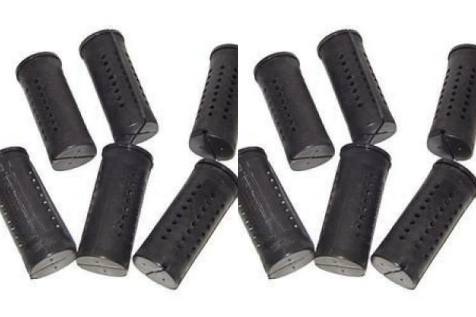 12 Burmax Cold Wave  PERM Rods 1 1/4" Jumbo BLACK (2packs of 6) SEALED - Image 1 of 1