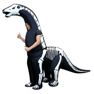 Inflatable Skeleton Diplodocus Costume Adult Dinosaur Halloween Fancy Dress Dino - Picture 1 of 8