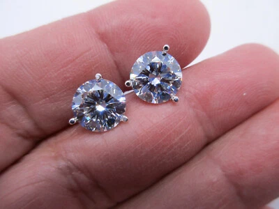 Brincos de diamante cultivado em laboratório 6 quilates com certificação IGI ouro 14k F VS1 CORTE IDEAL - Imagem 1 de 4