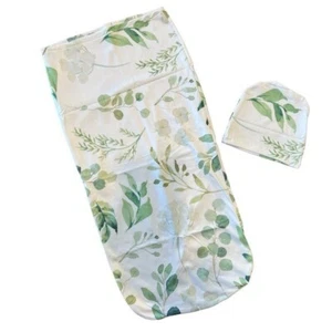 NEW Greenery Baby Swaddle Sack & Cap - Picture 1 of 1