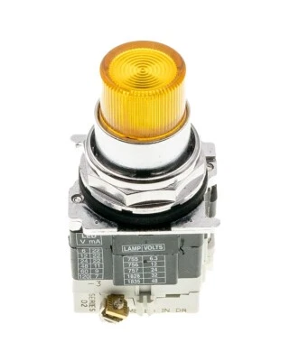 Eaton 10250T476C23-53  Illuminated Amber Yellow Pushbutton, 24V, Momentary, 1NO - Image 1 of 2
