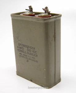 Cornell Dubilier PIO Kondensator / 4 MFD 600 VDC / CP70B1DF405X -- KTB4 - Bild 1 von 3