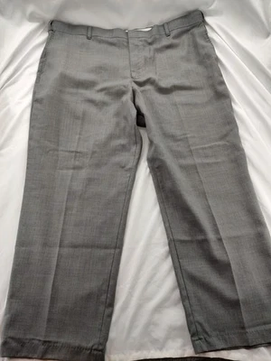 LL Bean Comfort Waist Wool Dress Pants Men 44x30 Dark Grey Straight Leg - Image 1 of 4