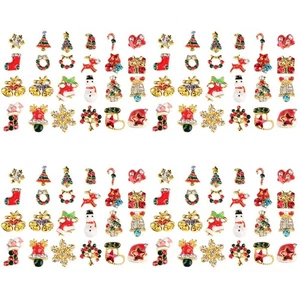  96 PCs Weihnachtsfest -Themen -Nagel -Charme Frauen Nagelschmuck Maniküre - Bild 1 von 12
