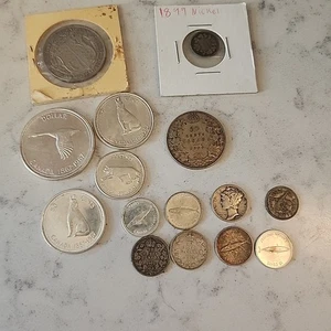 Huge Silver Coin Lot! 1934 Half Dollar 1903 Dime 1967 Dollar 1967 Half 1899 Fish - Picture 1 of 11
