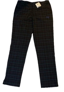 Puma Plaid Tech Style Hose Golf Dry Cell Herren 36/34 schwarz bunt kariert Neu mit Etikett - Bild 1 von 22