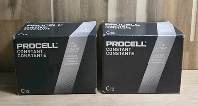 Duracell Procell C Constant Alkaline Batteries (2 cartons of 12 each) 24 Total!  - Image 1 of 4