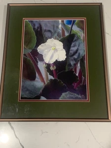 Mariah Smiley Signed Floral Art Print 2000 Listed Photographer Botanical Framed - Picture 1 of 5