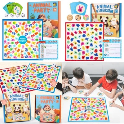 Animal Party Gioco da Tavolo in Legno per Bambini con Matematica Educativa e Genitore - Immagine 1 di 4