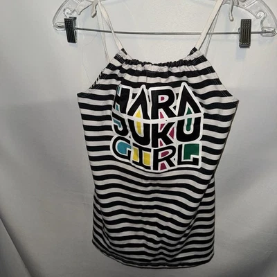 罕见原宿迷你目标连衣裙条纹娃娃女孩 L 10-12 — 第 1/4 张图片